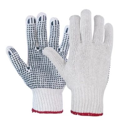GUANTES DE HILO CON PUNTOS DE PVC