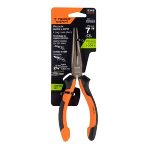 PINZA PUNTA Y CORTE 7" MANGO COMFORT GRIP, TRUPER EXPERT