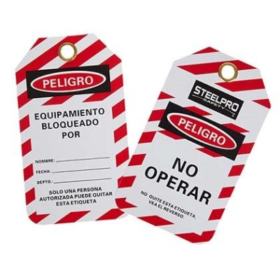 TARJETA DE BLOQUEO LOCK OUT BOLSITA POR 10 UNIDADES - STEELPRO