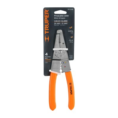 PINZA 8″ PELA CABLES 24 A 12 AWG TRUPER