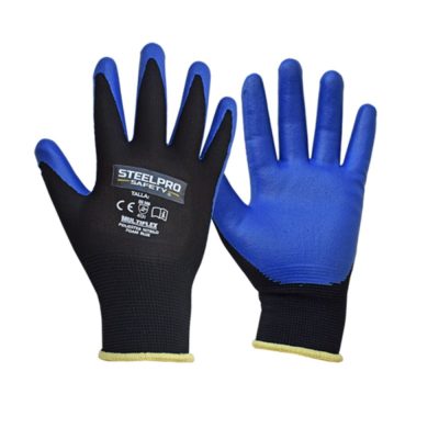 Guante Multiflex Nitrilo Foam Blue Steelpro