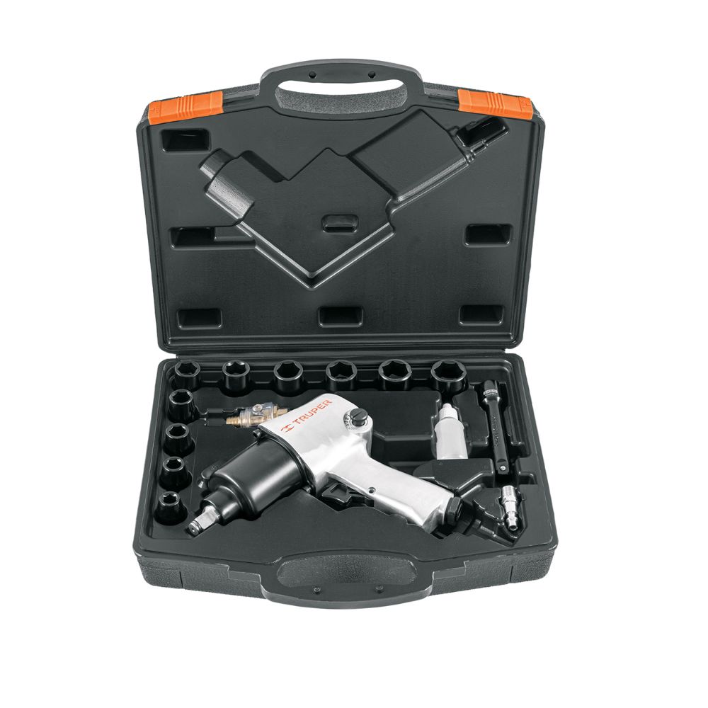 Kit LLave Neumática de Impacto Truper 18281, industrial 1/2″