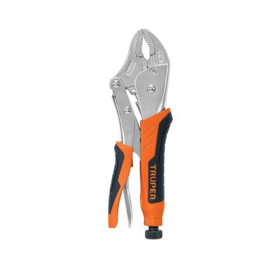 Pinza de presión 10″ mordaza curva mango de vinil, Truper 17436