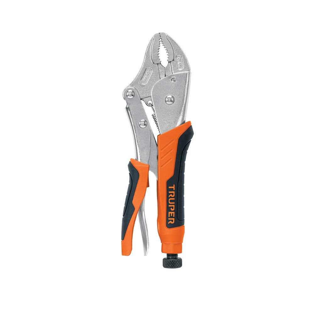 Pinza de presión 10″ mordaza curva mango de vinil, Truper 17436
