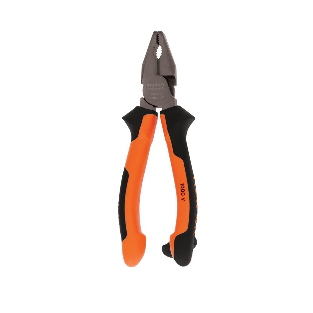 Pinza para electricista 6″ alta palanca, Comfort Grip, Truper Expert 12347