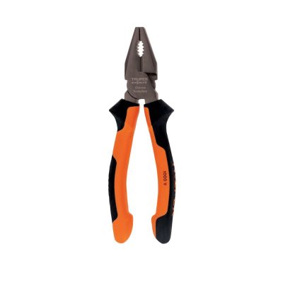 Pinza para electricista 7″ alta palanca, Comfort Grip, Truper Expert 17329