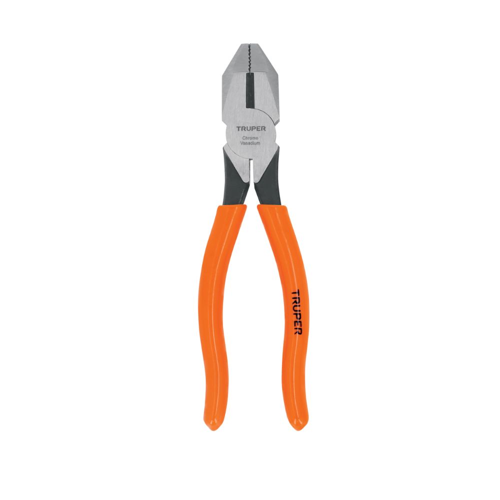 Pinza para electricista 7″ uso rudo, mango PVC, Truper 17303
