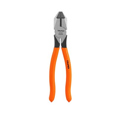 Pinza para electricista 8″ uso rudo, mango PVC, Truper 17304
