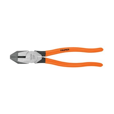 Pinza para electricista 9″ uso rudo, mango PVC, Truper 17305